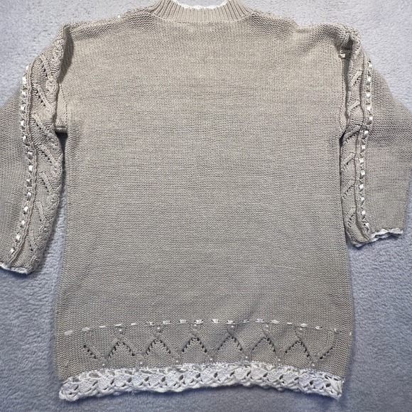 Honors Knit Sweater Women's Large Ribbon Detail Embellished Cottagecore - Picture 2 of 11